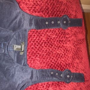 Navy blue overall dress